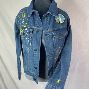 FISLL Women's WNBA Chicago Sky Angel Reese Jean Jacket, Size small, NWT